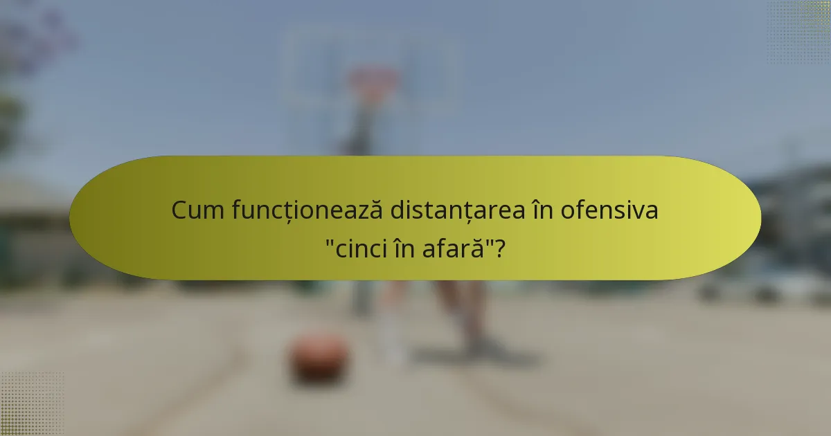 Cum funcționează distanțarea în ofensiva 