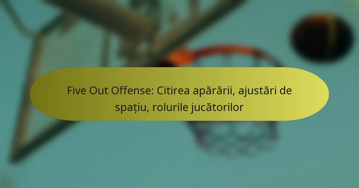 Five Out Offense: Citirea apărării, ajustări de spațiu, rolurile jucătorilor