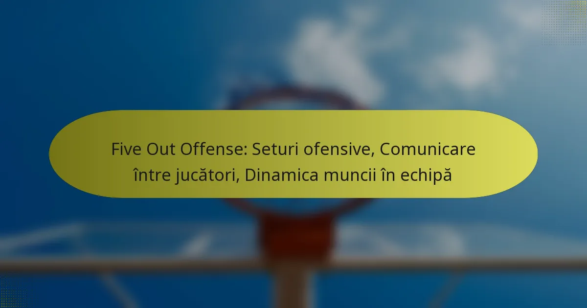 Five Out Offense: Seturi ofensive, Comunicare între jucători, Dinamica muncii în echipă