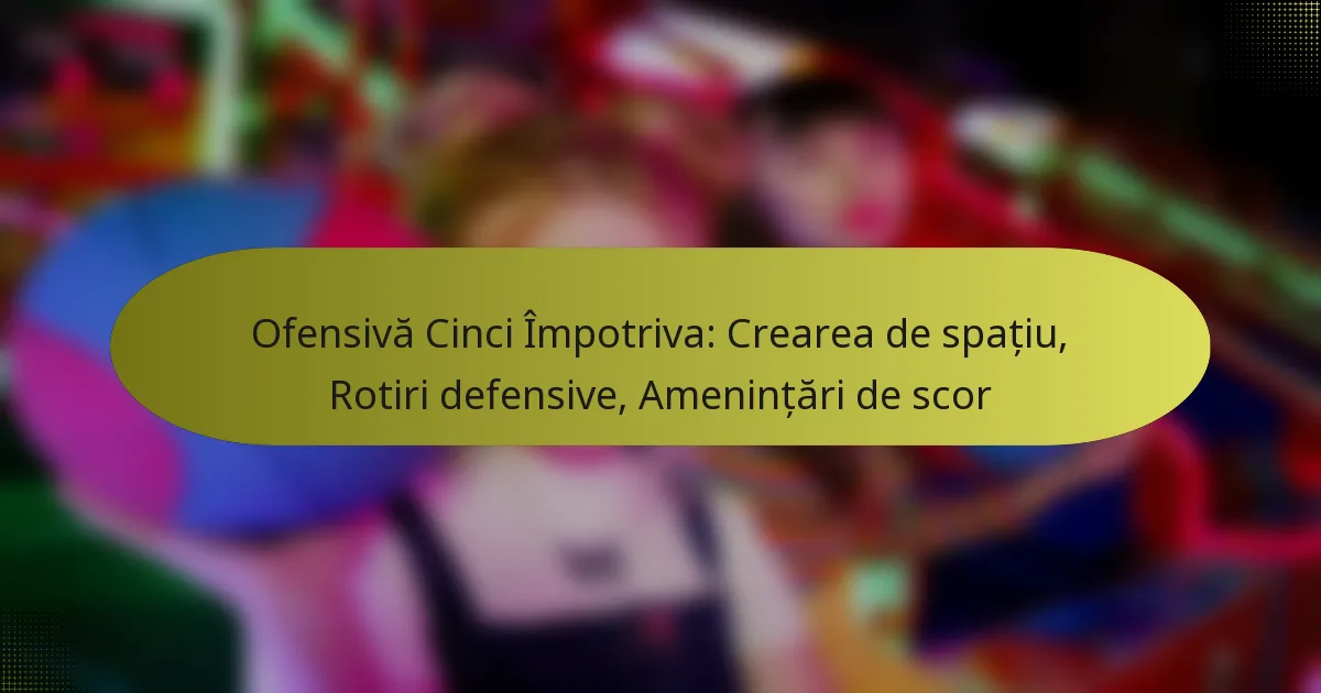 Ofensivă Cinci Împotriva: Crearea de spațiu, Rotiri defensive, Amenințări de scor