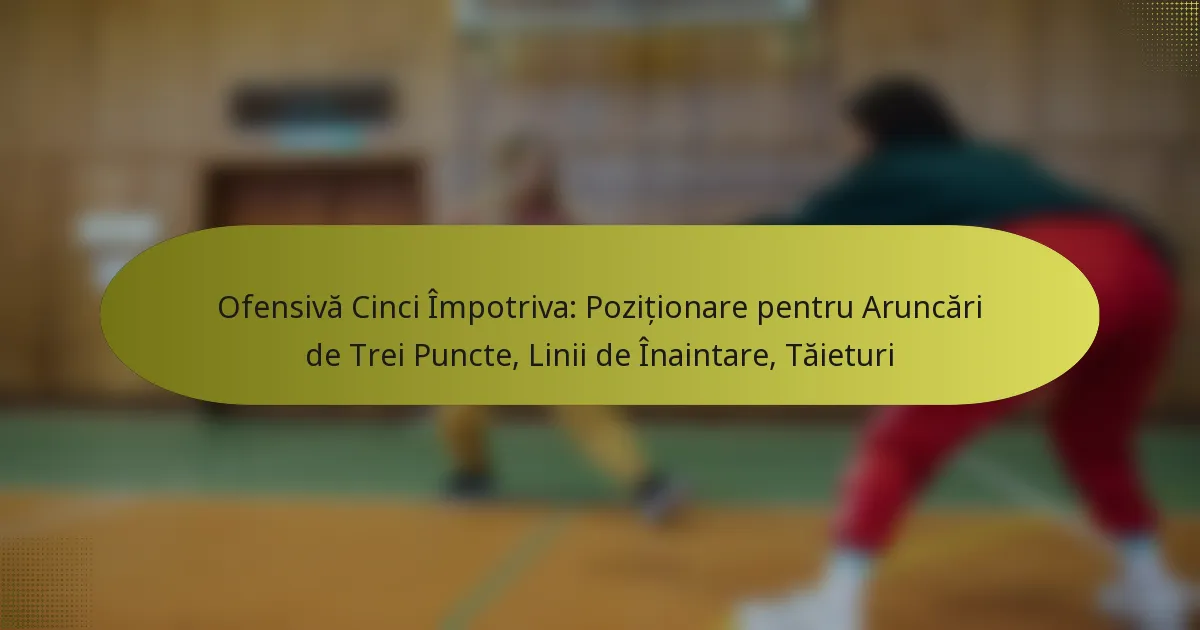 Ofensivă Cinci Împotriva: Poziționare pentru Aruncări de Trei Puncte, Linii de Înaintare, Tăieturi
