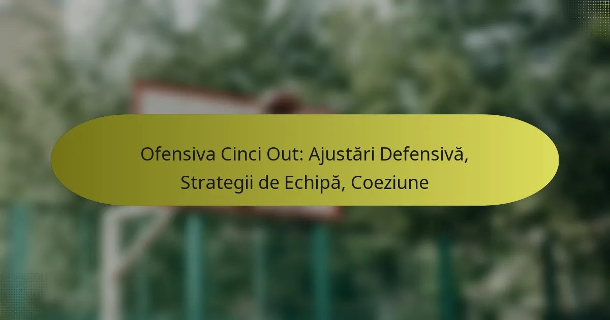 Ofensiva Cinci Out: Ajustări Defensivă, Strategii de Echipă, Coeziune