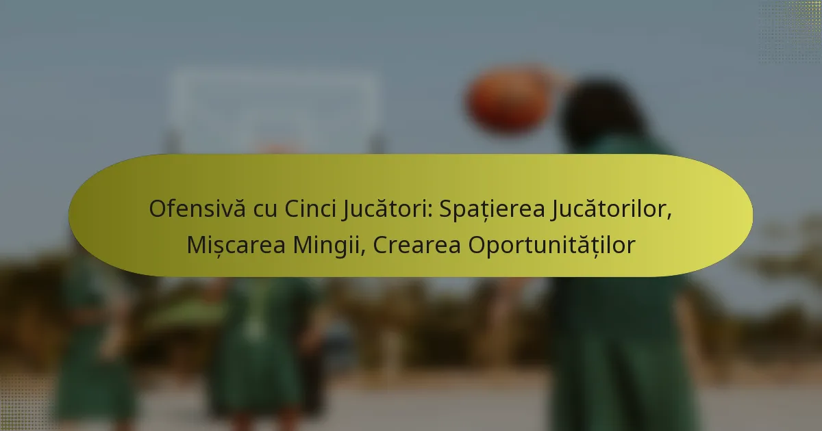 Ofensivă cu Cinci Jucători: Spațierea Jucătorilor, Mișcarea Mingii, Crearea Oportunităților